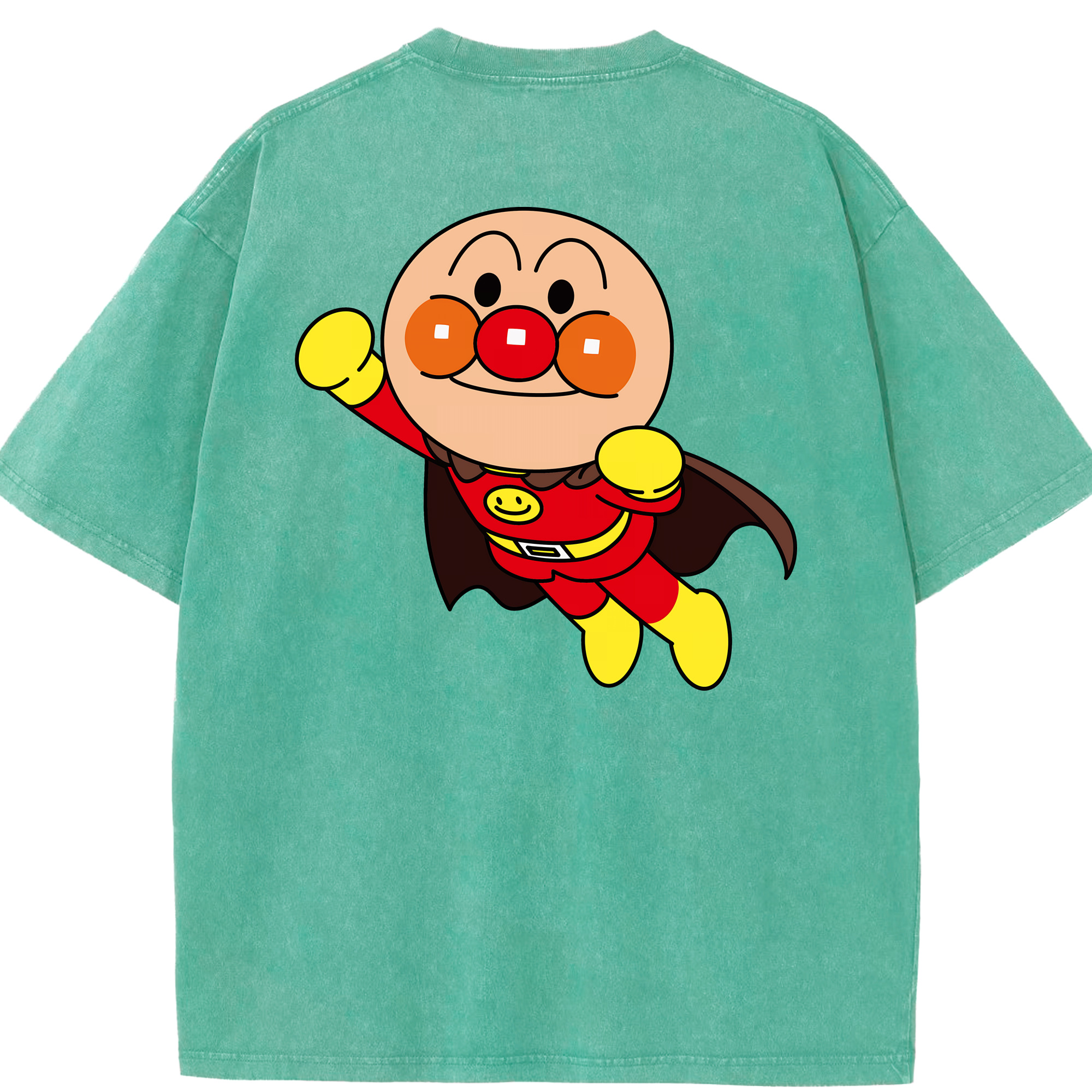 （画像用） アンパンマン Anpanman 綿100% ヴィンテージ風 半袖Tシャツ（背面プリント）